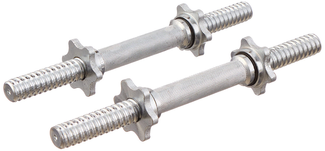 Chrome Dumbbell Bar 35 cm 2 Pieces - Silver