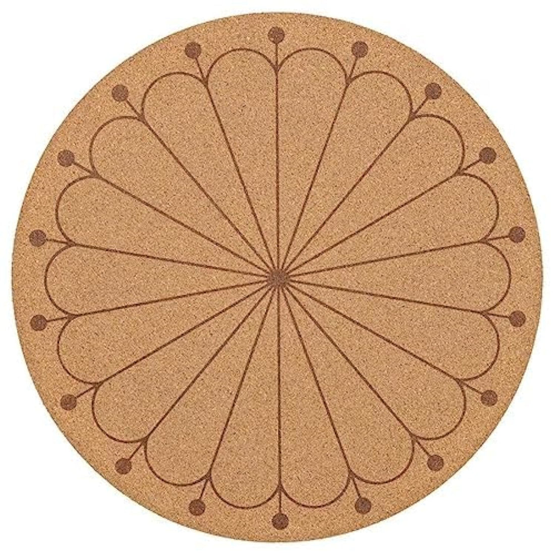 Digital Shoppy SVARTVIDE Place mat, Cork/Patterned, 35 cm (14 "), Pack of 4.