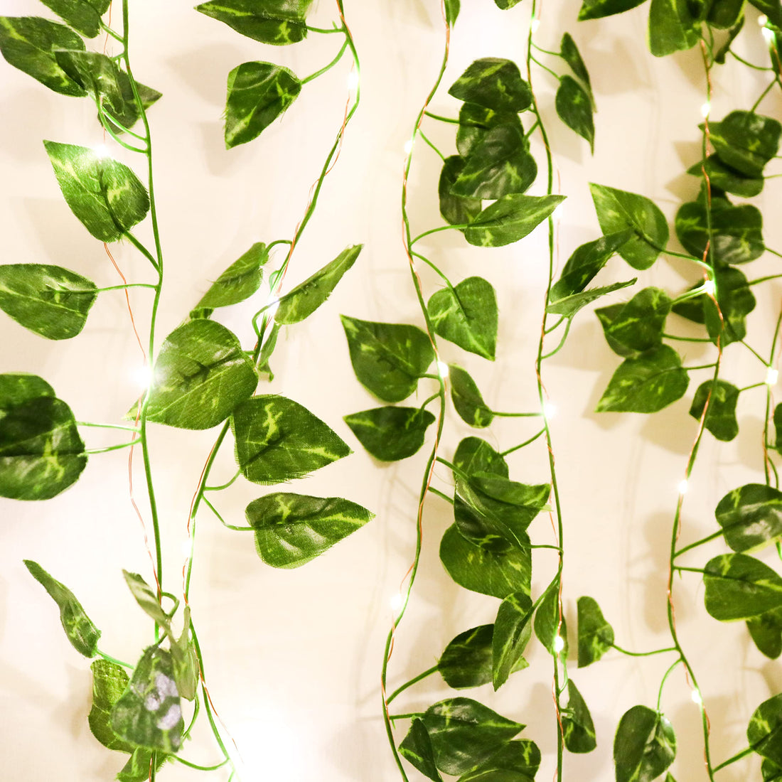 31ft Epipremnum Aureum String Lights, Hanging Leaves Fairy Lights