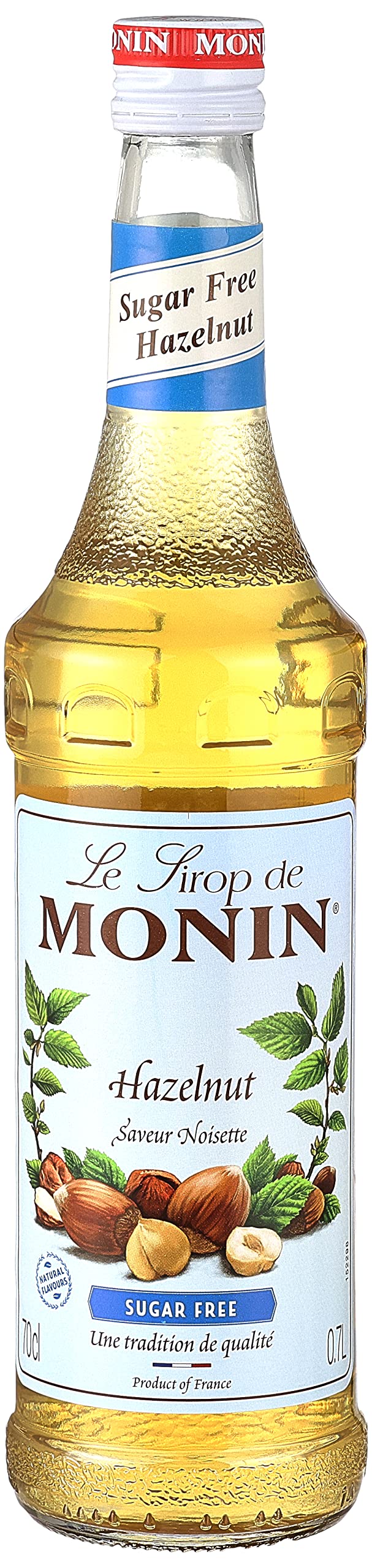 Monin sugar free hazelnut syrup - 700ml - package may vary