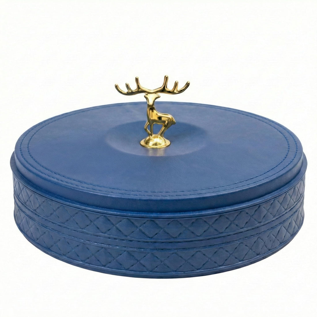 Plastic 5 Section Divided Tasley Organizer with Lid and Handle, Ramadan Kakh Biscuit Bonbonniere (Blue)