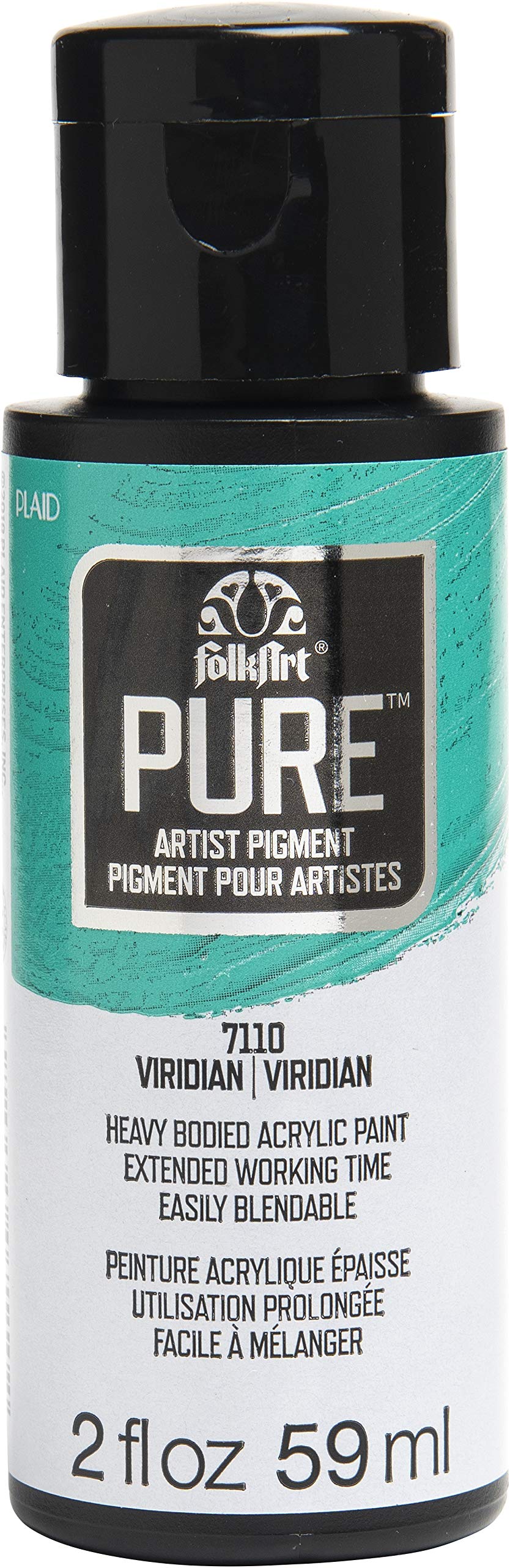 FolkArt Plaid 7110 Pure Artist Pigment Acrylic Paint 2 Oz Viridian