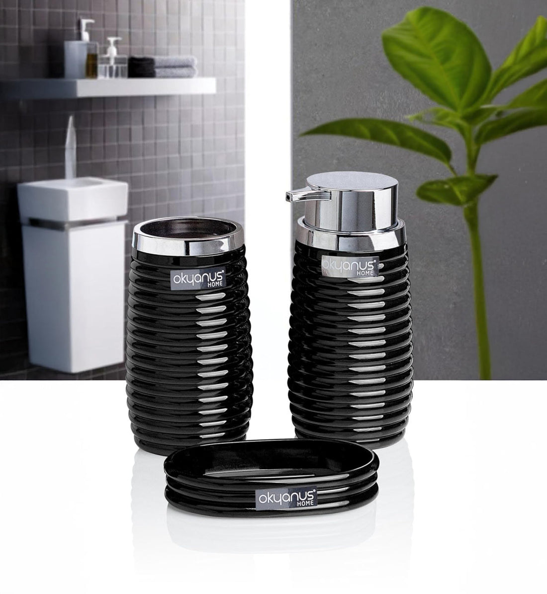 Okayanus Home Bathroom Set, Elegant Design, 3 Pieces - Assorted Colors