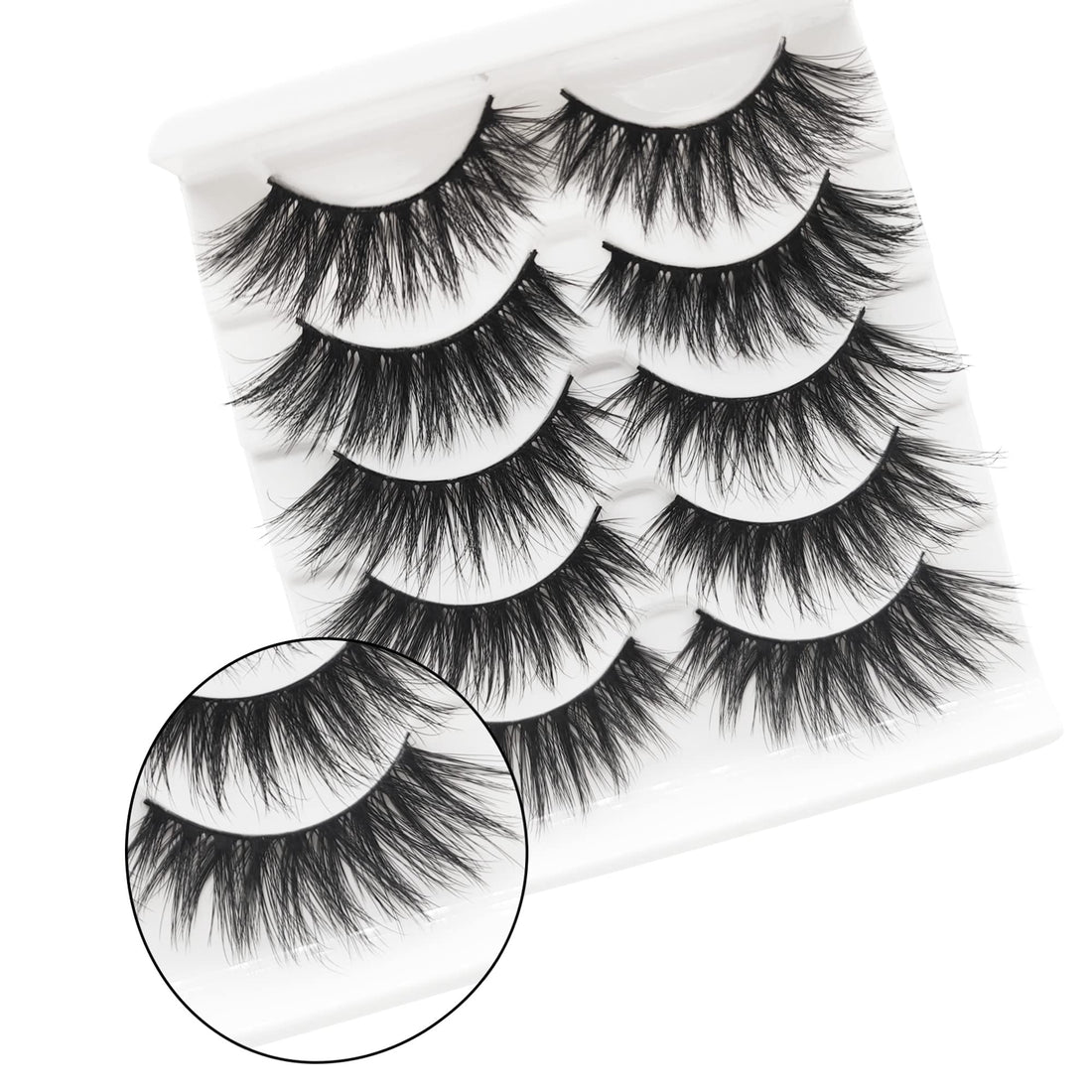 False Eyelashes Natural 3D Look Mink Lashes Fluffy Strip Wispy Volume Fake Cat Eye Lashes Pack(CAT EYE)