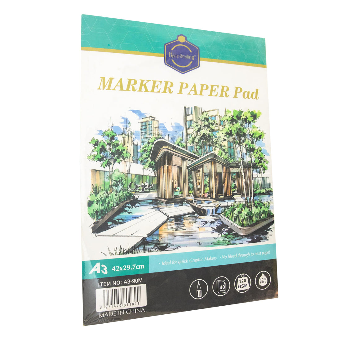 Keep Smiling A3 Color Marker Sketch 34-21 120 Gram 40 Sheets Chinese