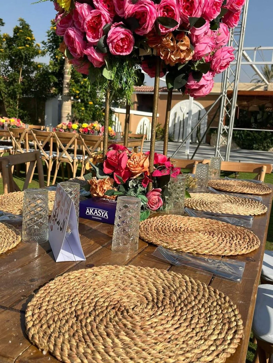 MacrameStore- Halfa Table Coaster 35 cm - كوستر حلفا