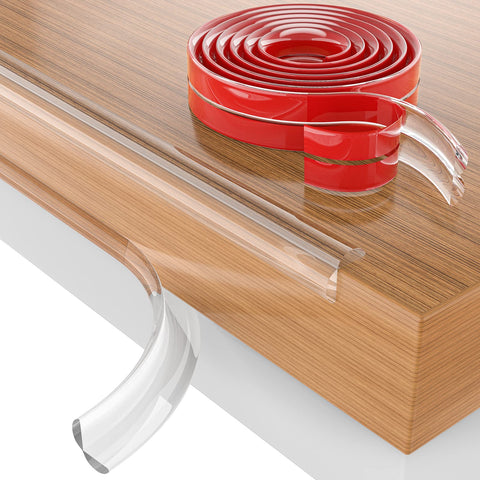 Baby Proofing,Edge Protector Strip Clear, Thickened Silicone Soft Corner Protectors with Upgraded Pre-Taped Strong Adhesive, Edge Protectors for Sharp Corners of Cabinets, Tables, Drawers