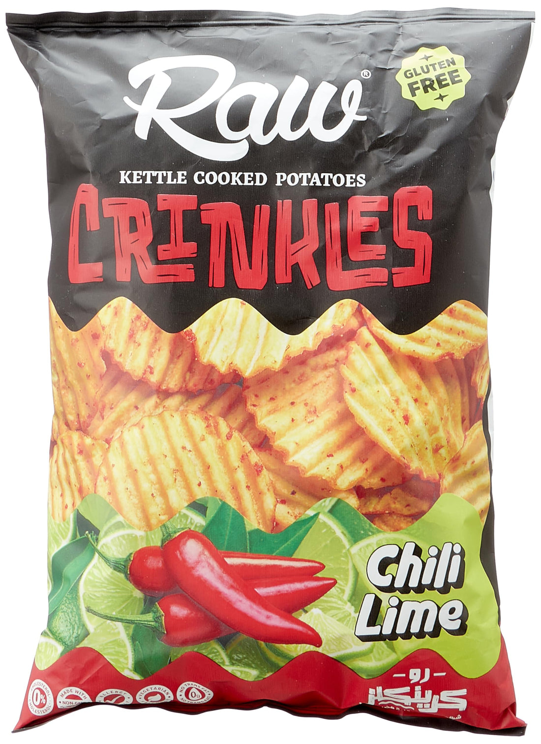 Raw Crinkles Chili Lime, 65-75 gm