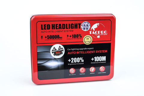 Tac pro led lights for car,headlight & taillight, original (h 8), fog light bulb,suitable for many cars - mitsubishi, red