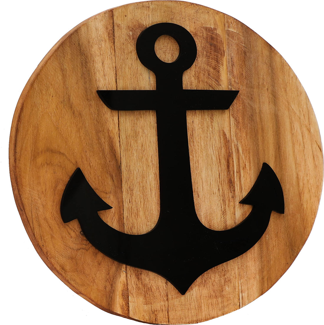 Majentica Nautical Anchor Wall Décor Wooden Sea Beach Wall Art Bohemian Wall Hanging Rustic Farmhouse Décorations for Living Room, Bathroom, Bedroom, Home, Kitchen