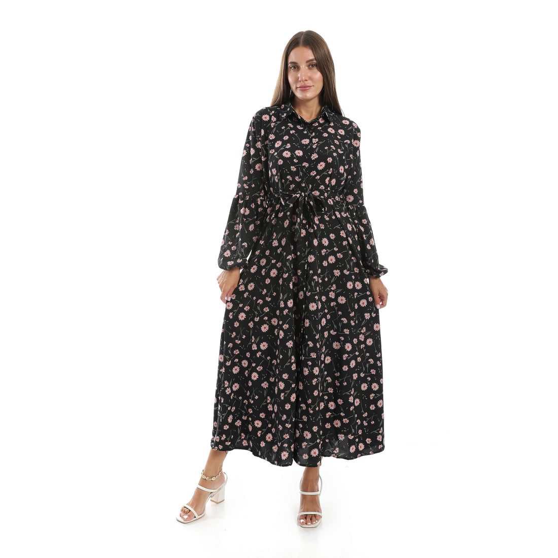 Andora womens Everyday Wear Floral Long Sleeves Maxi Dress