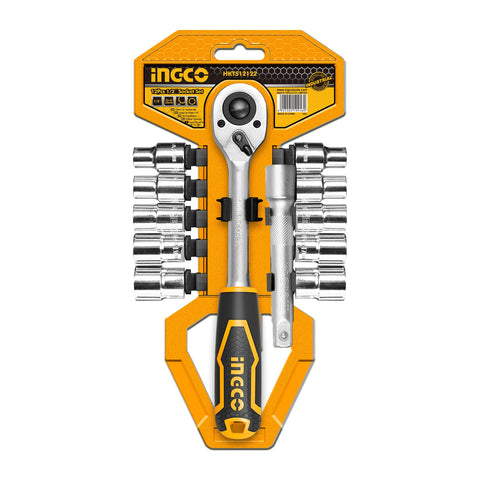 Ingco socket quick release ratchet wrench tool set (1/2in) hkts12122