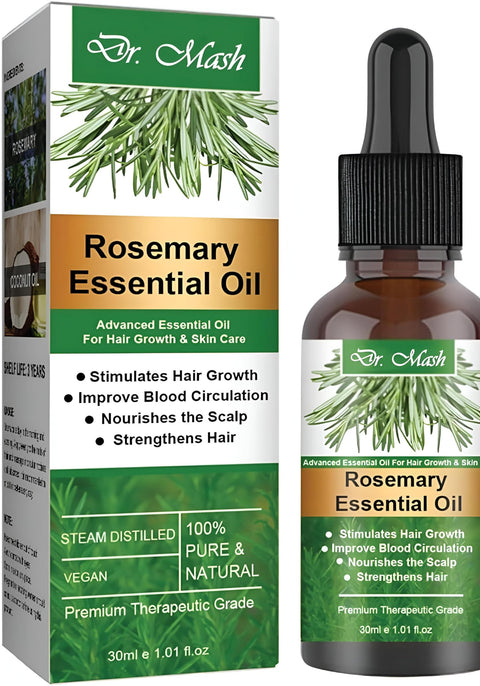 Rosemary Essential Oil - Transform your hair care routine with this nutrient-rich oil that promotes hair growth, strengthens hair roots and leaves your hair healthier and fuller.