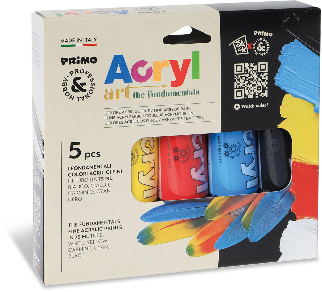 PRIMO fine acrylic paint in tube 75gm set /5 NO.421TATM5