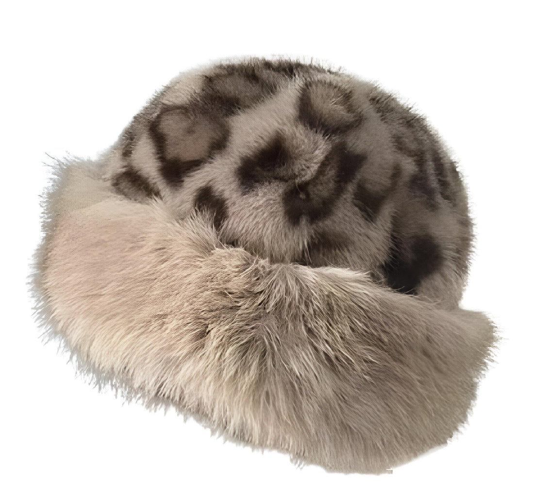 Coquette Fuzzy Beanie - Trendy Leopard Pattern Faux Fur Hat for Emo and Grunge Looks with Cheetah Style Fuzz