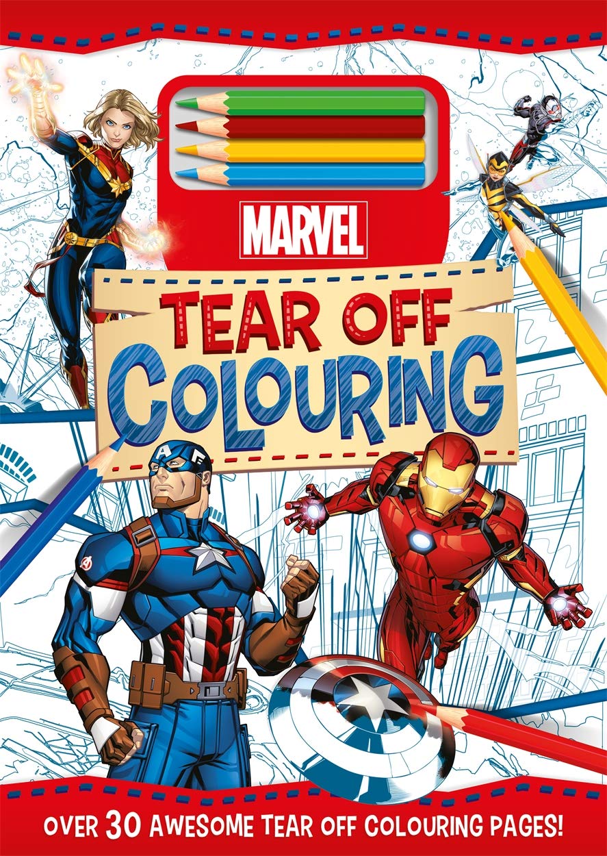 Marvel: tear off colouring