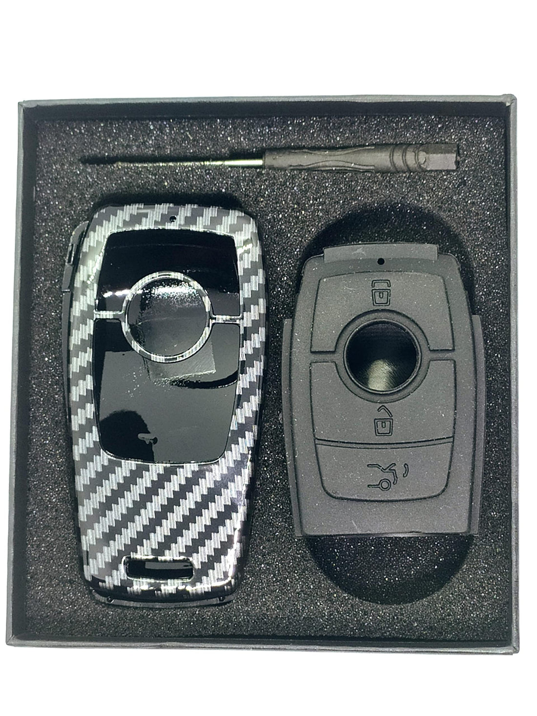 Carbon Fiber Protective Hard Key Case Cover Fits for 2017 2018 2019 Mercedes-Benz W213 E-Class S-Class C-Class