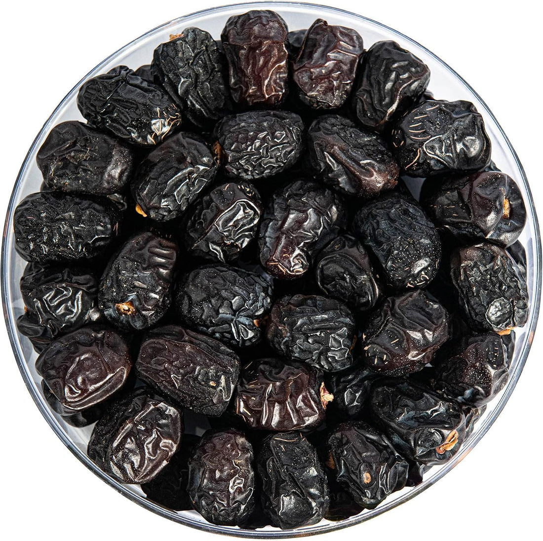 Ajwa Al Madinah Dates (Net weight) - تمر عجوة المدينة (Acrylic box) (1kg Medium Size Date) (500 جرام حجم متوسط)