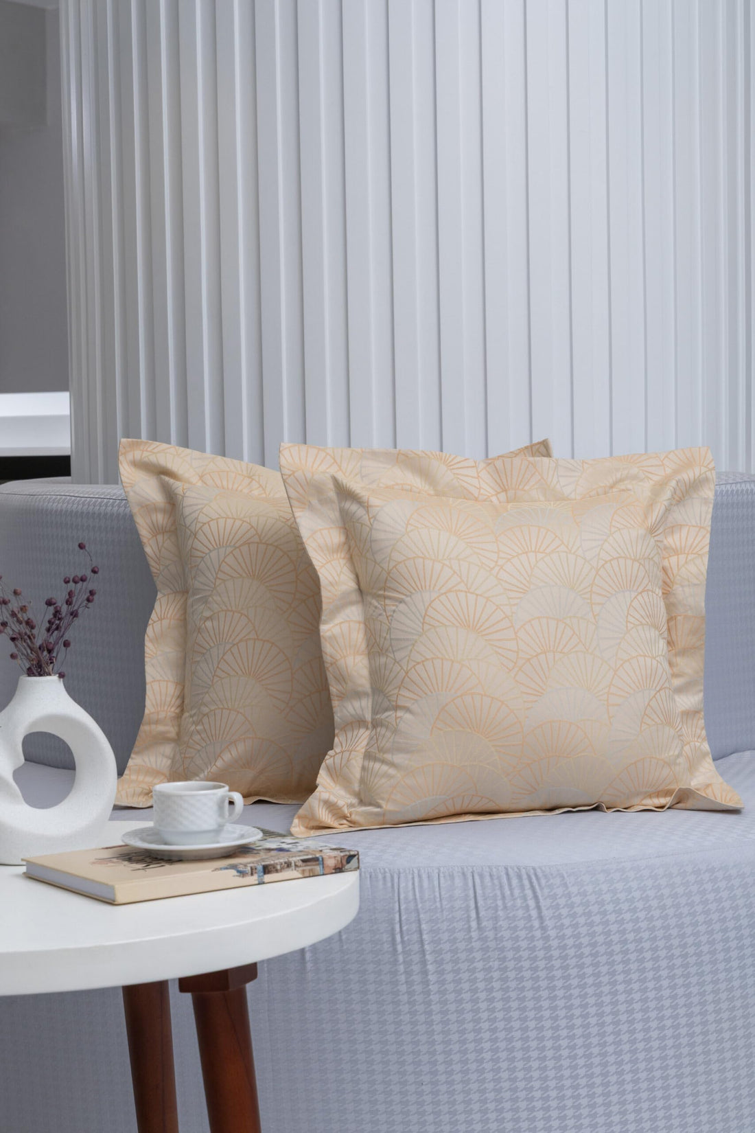 nit - Set Of 2 Lime Cushion -Jacquard - (800 TC) 100% Egyptian Cotton