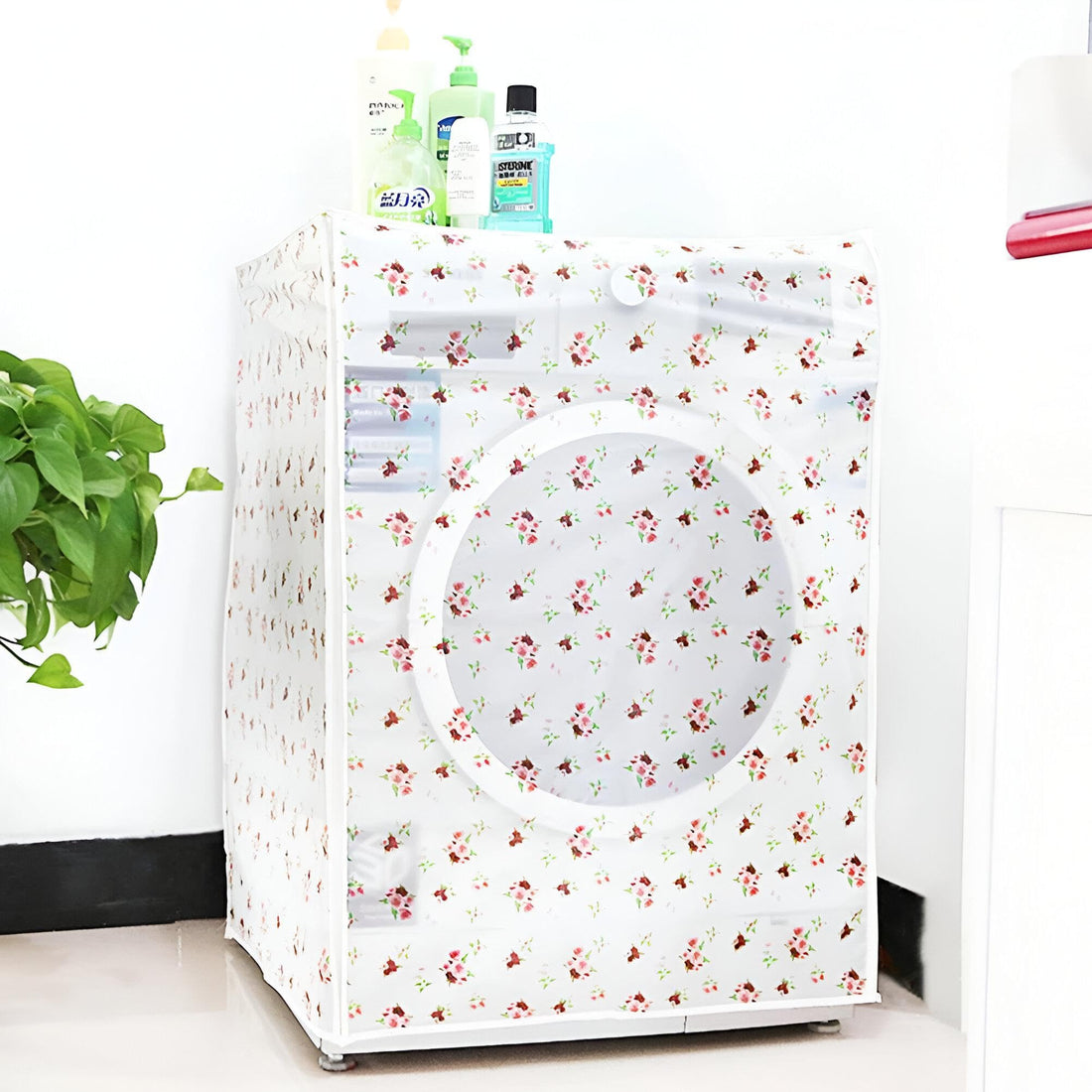 Washing Machine Protector - Stylish Waterproof Cover Featuring Beautiful Different Designs, Perfect Fit For Front Load Washing Machines, Dimensions 83*56*60, Durable Polyester Cotton Material