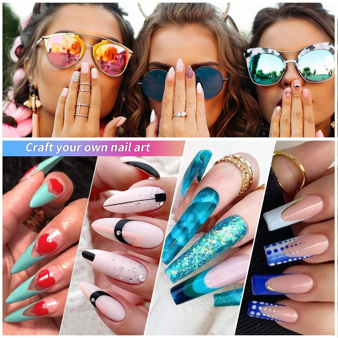 Nail Brushe for Acrylic Application Pure Handmade Round Shape,Professional Nail Art Brush Manicure for Women (Pink-NO - 4)