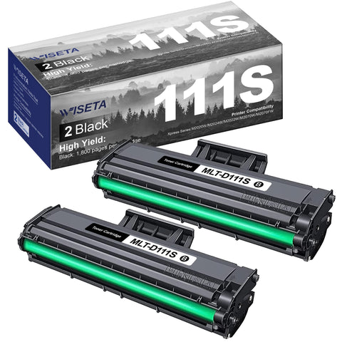 pack of 2 MLT-D111S Toner for SL-M2020W SL-M2070W/FW - Compatible Toner Cartridge Replacement for Samsung 111S 111L MLT-D111S MLT-D111L Compatible with Xpress M2022W M224W M2070FW M2070W Printer