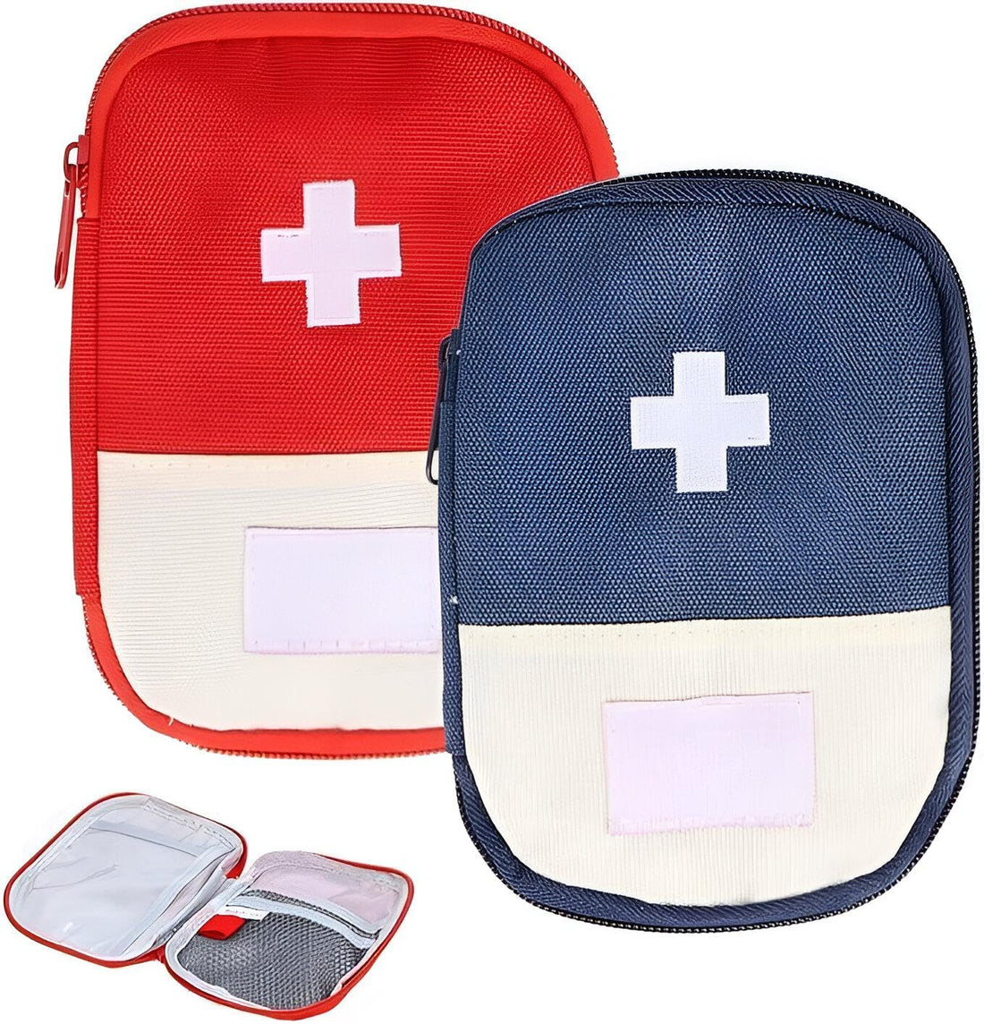 First aid kit storage rack-Small, lightweight first aid kit for storage for trips, camping, cars, home, sea, and outdoor survival (only rack) (2pcs Red,Dark Blue)