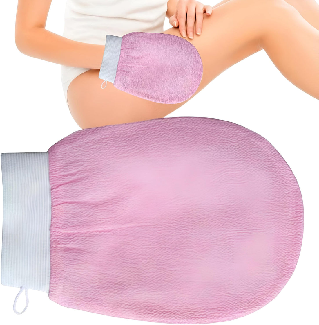 Exfoliating Sponge, Exfoliating Body Mitt, Magic Exfoliating Bath Sponge, Super Soft 3D Exfoliating Bath Sponge for Gentle and Effective Cleaning(2pcs)