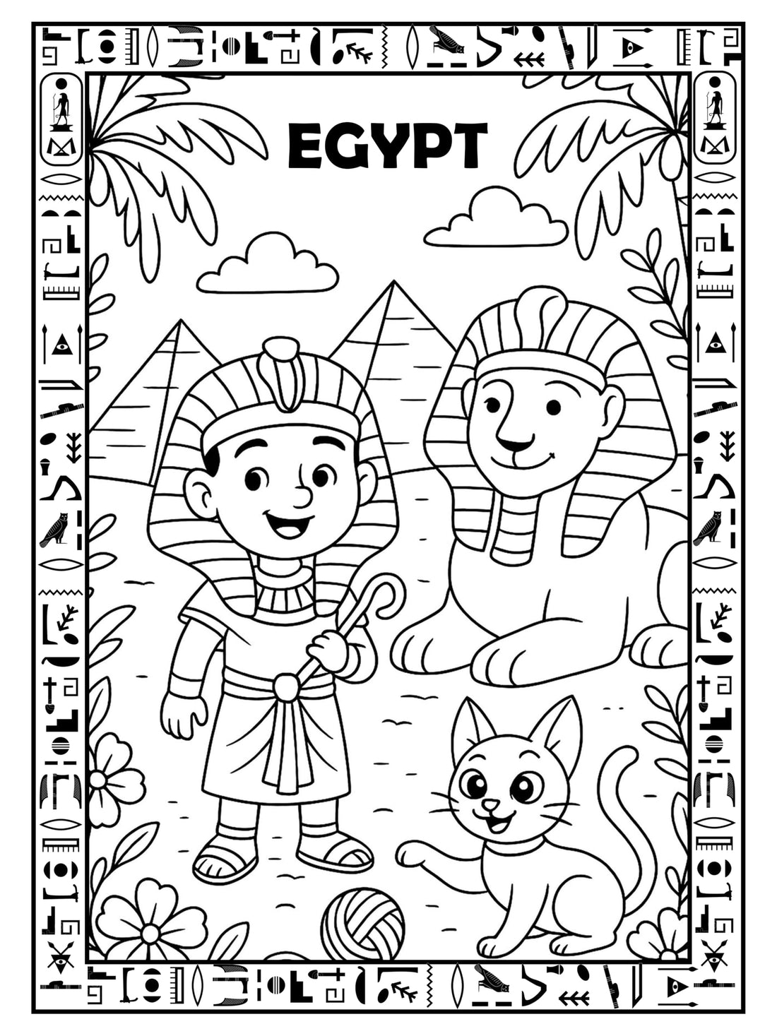 Sphinx Kids Tote Coloring bag 30 * 40 - Egypt Design bedaya