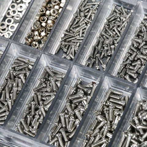 MySouqEg Stories 1000pcs Eyeglass Sunglasses Repair Kit with Tweezers Screwdriver Tiny Micro Screws Nuts Assortment Stainless Steel Screws for Spectacles Watch