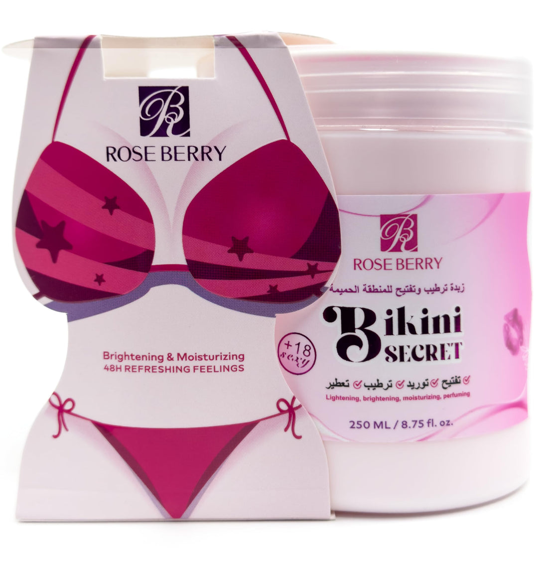 Rose Bery - Bikini Secret, Cream For Bikini Area, Sweet Candy For Lightening, Brightening & Moisturising, Perfuming, 250 GM, Model - RB-1083