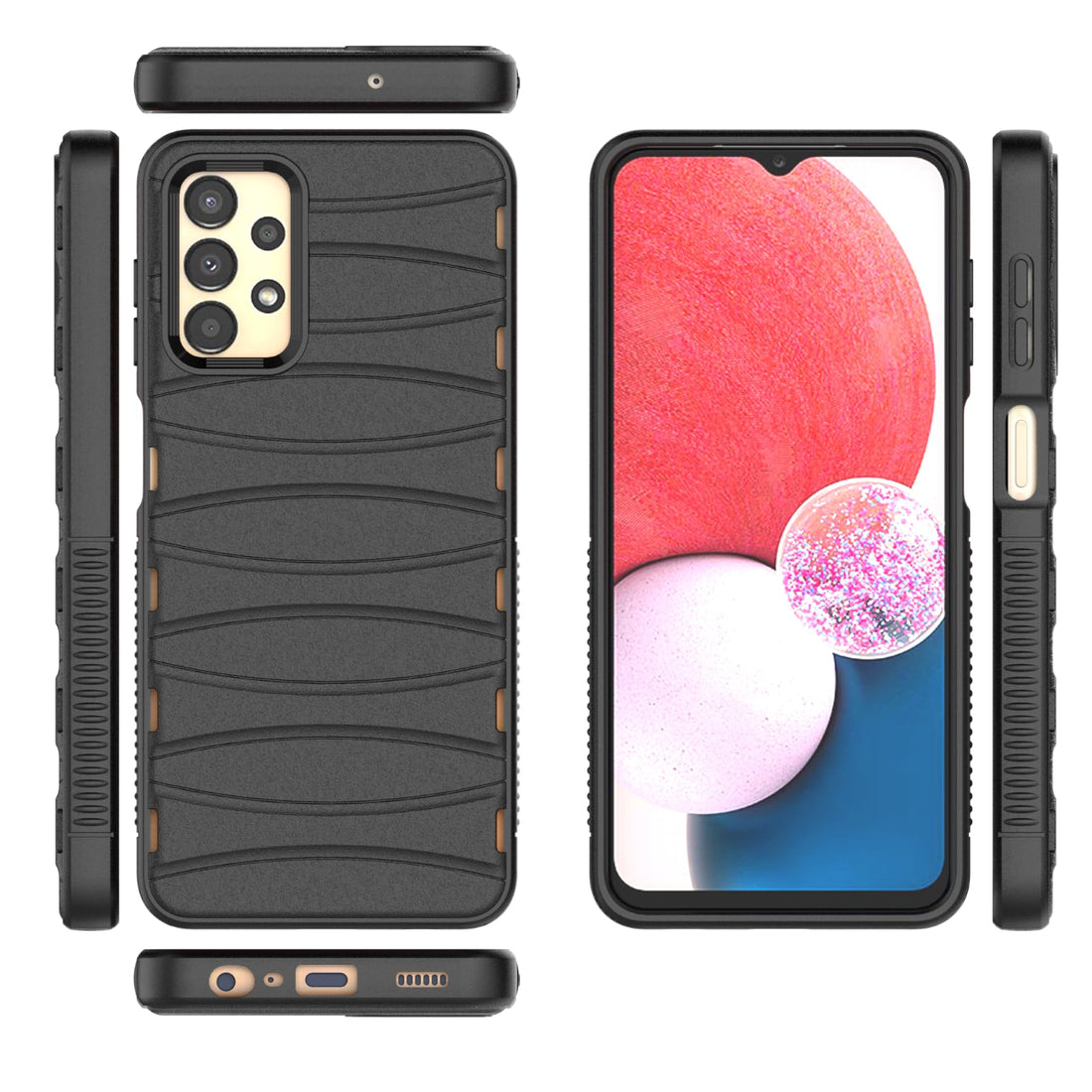 Compatible with Samsung Galaxy A13, Storm Original Rugged Cover with Advanced Multi-Channel Cooling and Designed to Provide Ultra Shock Absorption Protection in Black