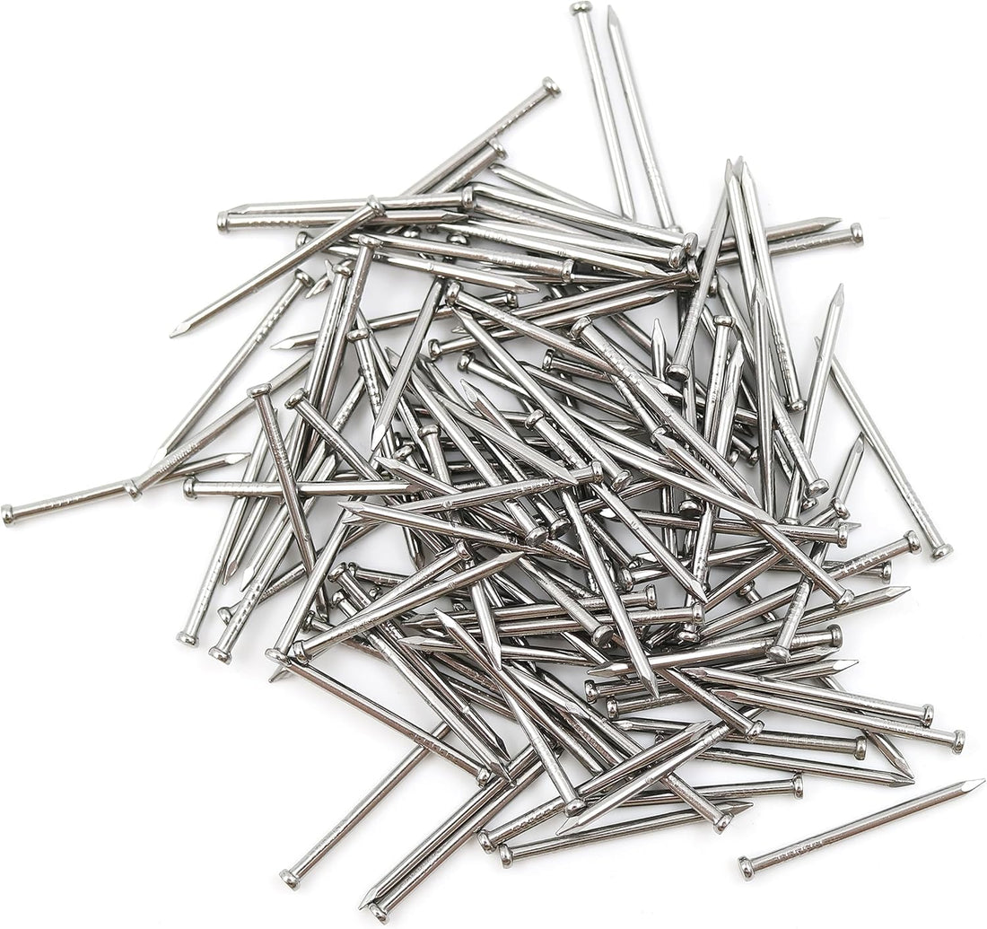Screws Plain Steel Oval Lost Head Joinery Nails Small Head (Pack of 250)