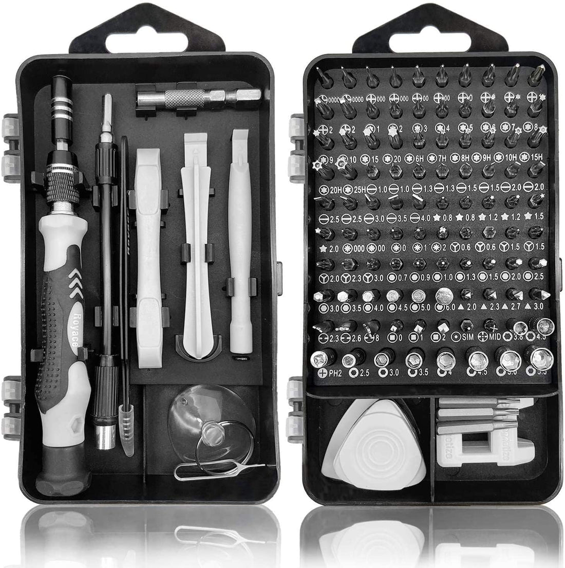 ELISCO Latest PC Repair Screwdriver Set, 115 in 1 Professional Precision Screwdriver Set, Multi-Function Magnetic Repair Computer Tool Kit For Mobiles/Tablets/Glasses/Laptop/PC Gray