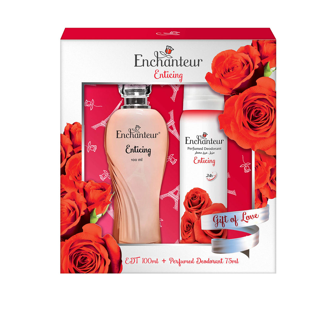 Edt & Perfumed Deodorant Giftpack- Enticing, Gift Of Love, 175Ml
