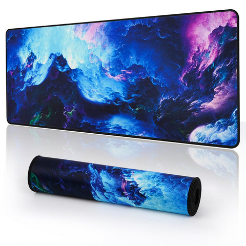 ETZ Gaming Mouse Pad,31.5x11.8×0.12 in with Stitched Edges,Extended Mousepad,Durable Non-Slip Natural Rubber Base,Washable Keyboard Pad,Desk Pad for Gamer,Office & Home (Mouse Pad Y14)