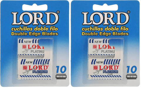 Lord double edge safety razor blades platinum 10 count (Pack of 2)