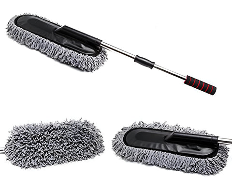 Removable Nanofiber Car Candle Tool, Car Dust Removal Brush/Nano Fiber Washing Brush, Complete Interior and Exterior Cleaning Kit, 1 Piece (Multicolor)-M