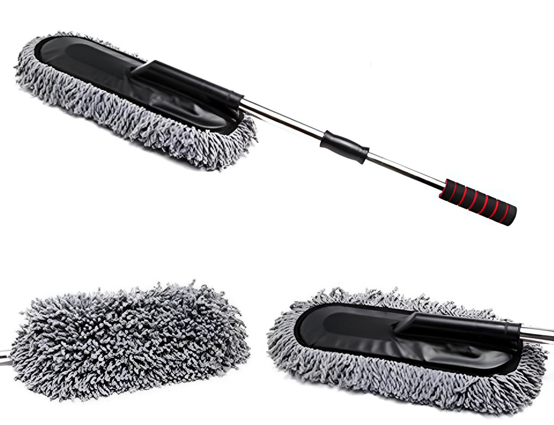 Removable Nanofiber Car Candle Tool, Car Dust Removal Brush/Nano Fiber Washing Brush, Complete Interior and Exterior Cleaning Kit, 1 Piece (Multicolor)-M