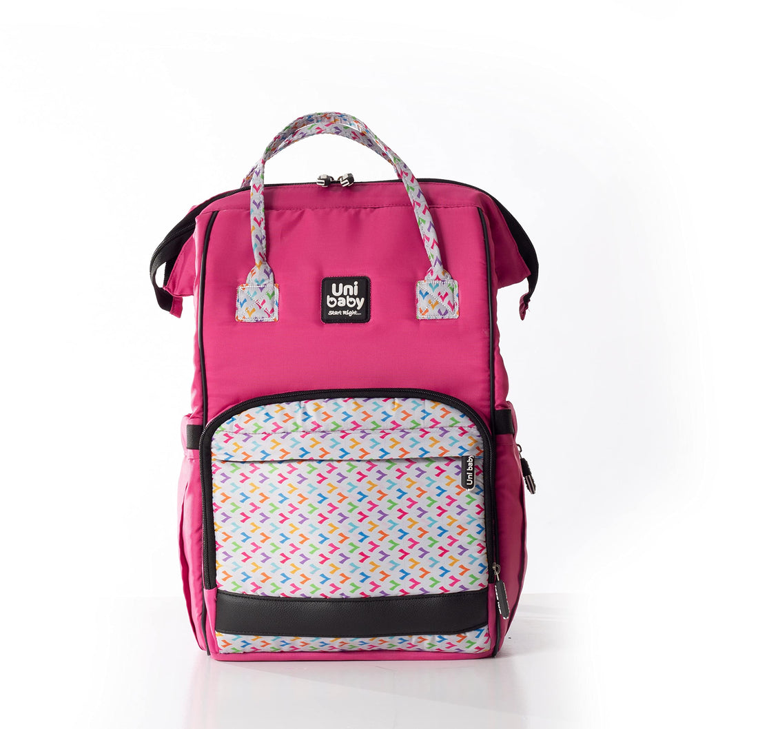 Diaper bag uni baby pink wooded