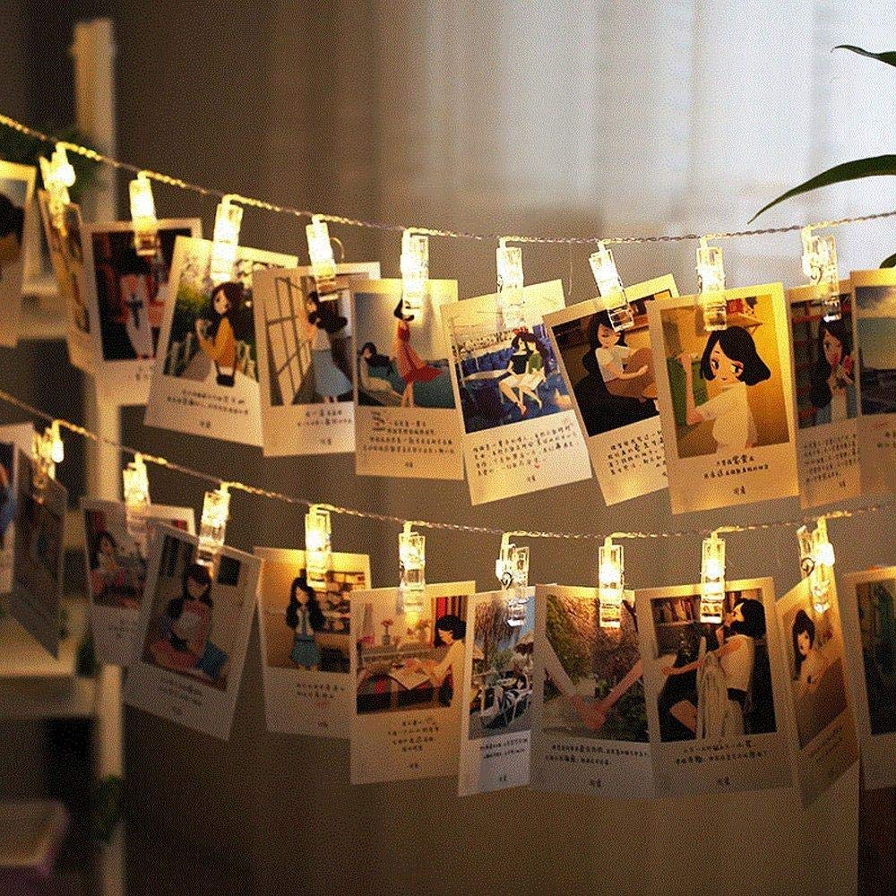led Photo Clips String Lights Battery Operated Fairy String Lights with 20 Clips for Hanging Photos