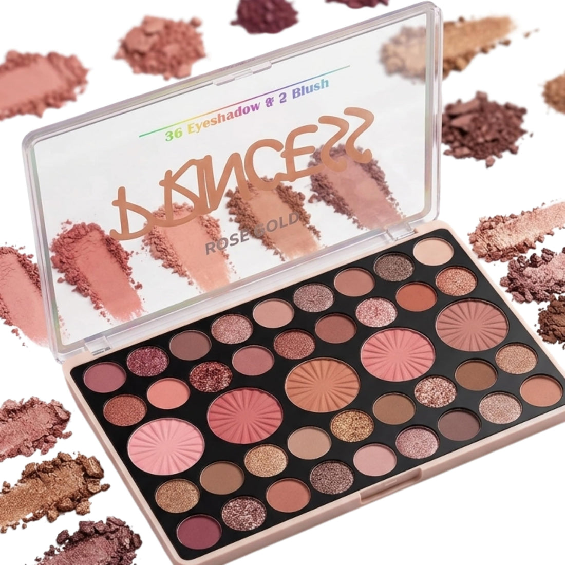 41 Colors Eyeshadow Palette Makeup Blush All In One Disc Matte&Glitter Eyeshadow Makeup High Pigmented Shades Multifunctional Eyeshadow Palette