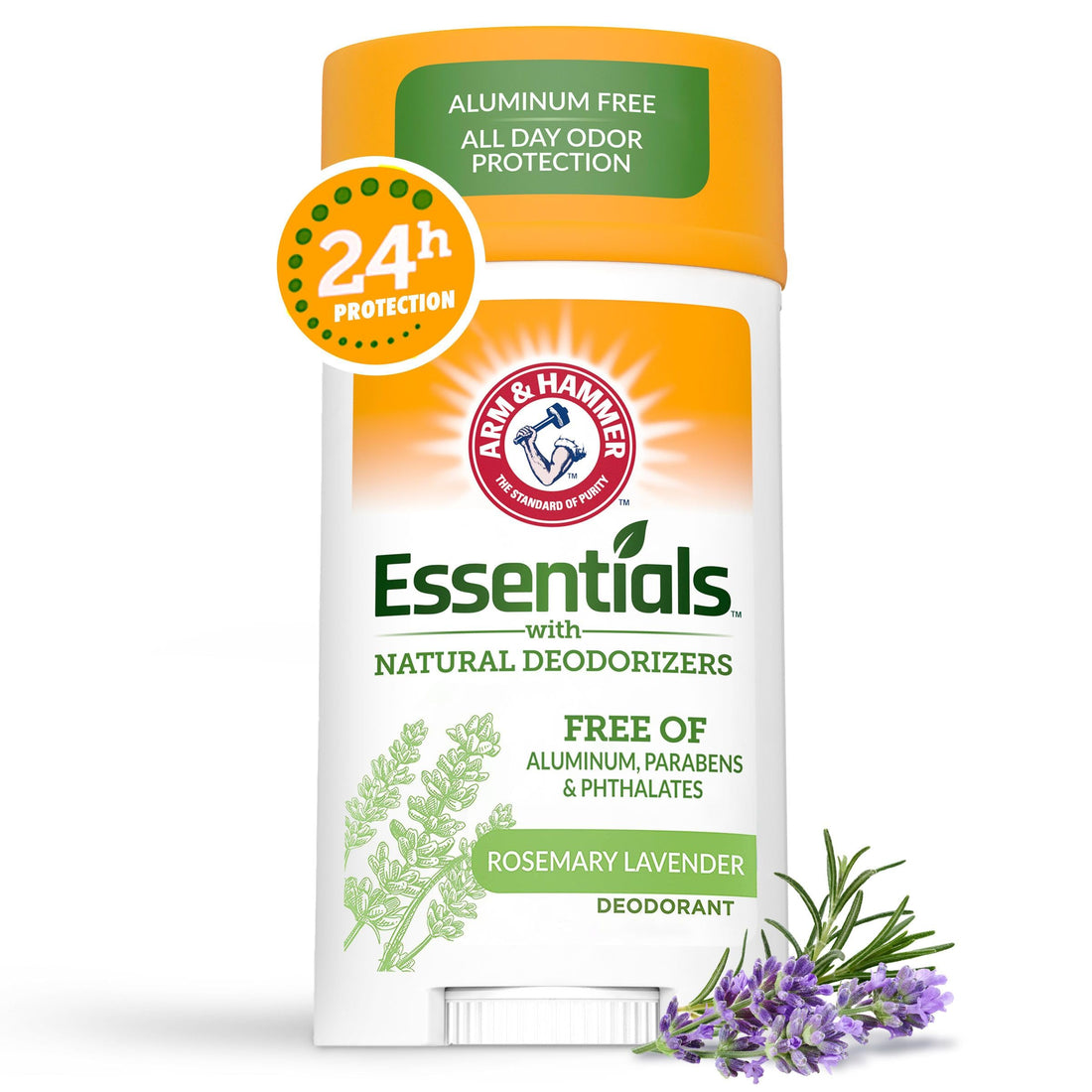 Arm & Hammer Essentials Natural Odor Control Deodorant with Rosemary & Lavender - 73g Unisex 2.6 fl oz