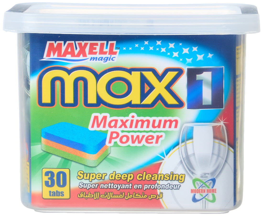 Maxell Magic Tablets For Dishwasher Cleansers - 30 Tabs