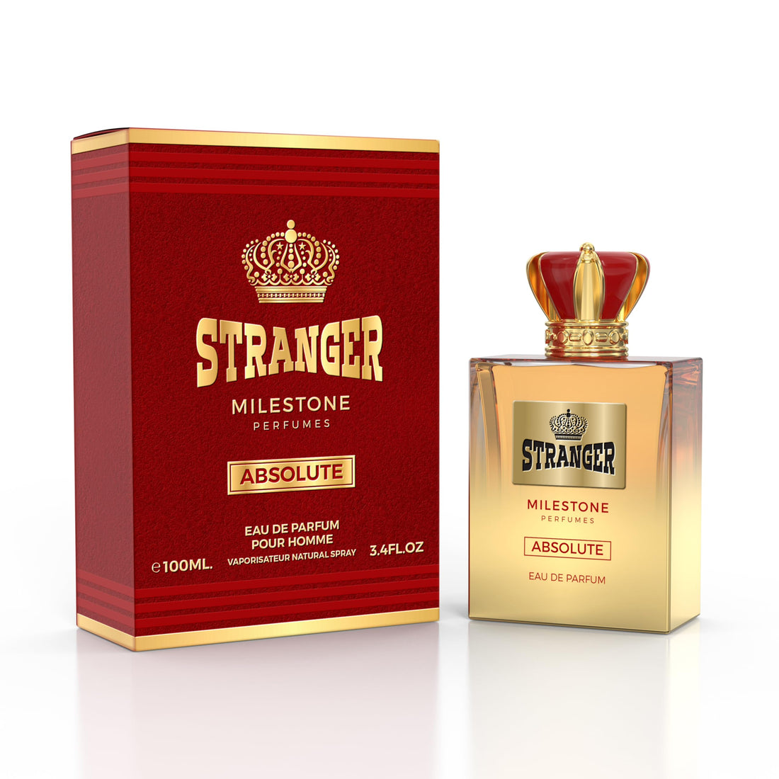 Milestone Stranger Absolute Eau de Parfum for Men, 100ml, Mirabelle, Chestnut and Sandalwood Scent