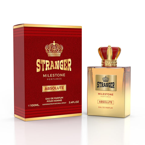 Milestone Stranger Absolute Eau de Parfum for Men, 100ml, Mirabelle, Chestnut and Sandalwood Scent