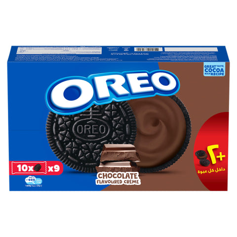 Oreo Chocolate crème filled biscuit -(8+2) Cookies (80g) Pack of 9