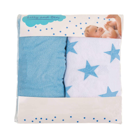 Moro Moro 3 Changing Mat Cover Terry Toweling - Baby Soft - Thick - Absorbent - Set Of 2 - Blue