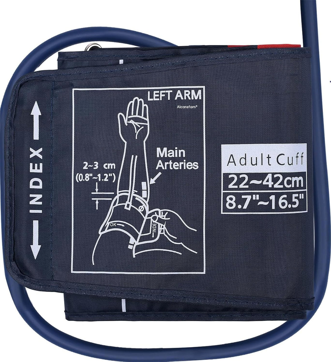 Medecor Palm Blood Pressure Monitor, Large Size 22-42cm, Soft Nylon, Adjustable