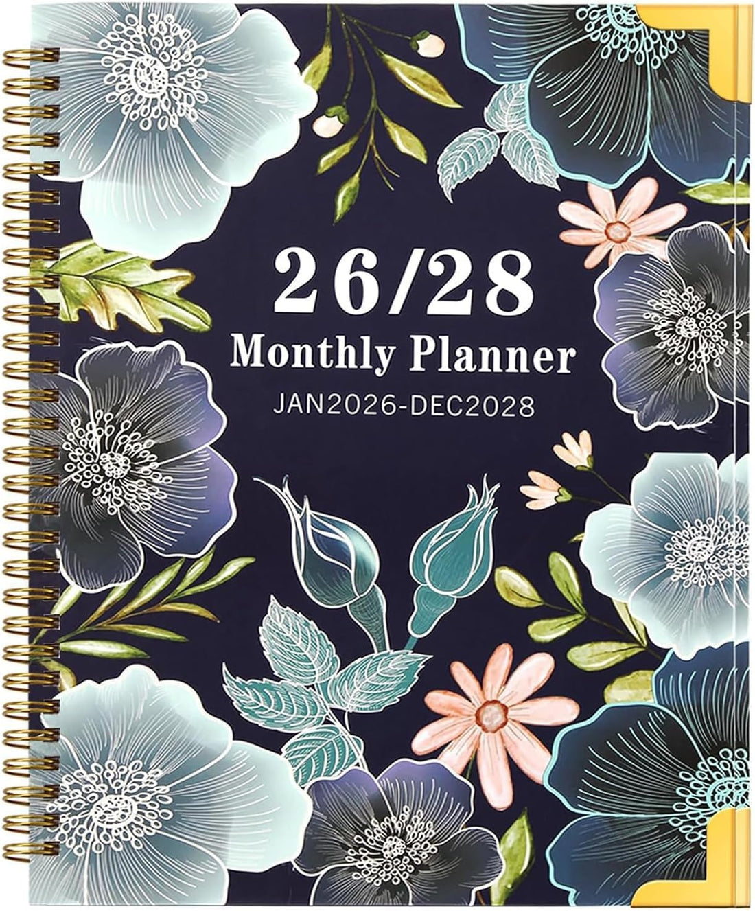 Planner 2026-2028, A4 Monthly Planner，Jan 2026 - Dec2028, Exquisite binding Agenda Planner Book，Metal edging, Double Binding Spiral Bound, Perfect For School Office Home Supplies-22cm*29cm